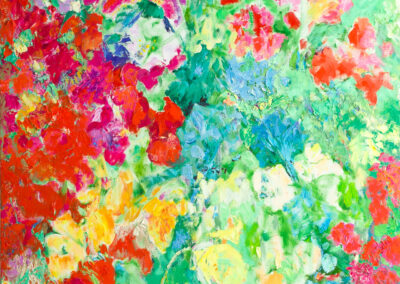 Medium Flowers on the Deck Oil on Canvas